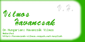 vilmos havancsak business card
